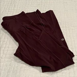 Lululemon Fast and Free Tights. Size 6. Excellent like new condition
